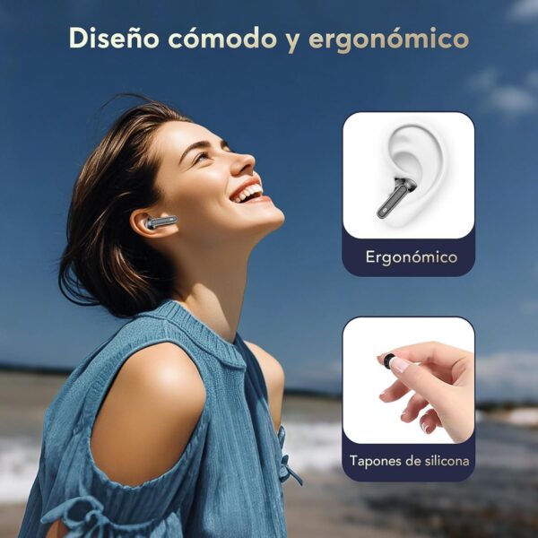 Auriculares Bluetooth intrauditivos, auriculares inalámbricos ANC Bluetooth 5.4, 36H Tiempo de reproducción Pantalla LED, Modo transparencia Cascos Sonido estéreo con graves profundos, IP7 Impermeable - Image 8