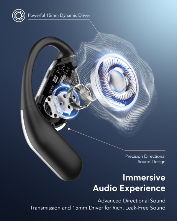 EUQQ AI Translation Earbuds,144-Language Real-Time Translator Earphones: Bluetooth 5.4, OWS Open Ear & LCD Touch. Perfect for Travelers, Business & Language Learners - Image 7