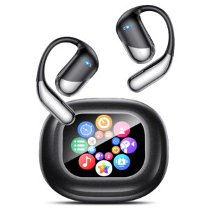 EUQQ AI Translation Earbuds,144-Language Real-Time Translator Earphones: Bluetooth 5.4, OWS Open Ear & LCD Touch. Perfect for Travelers, Business & Language Learners