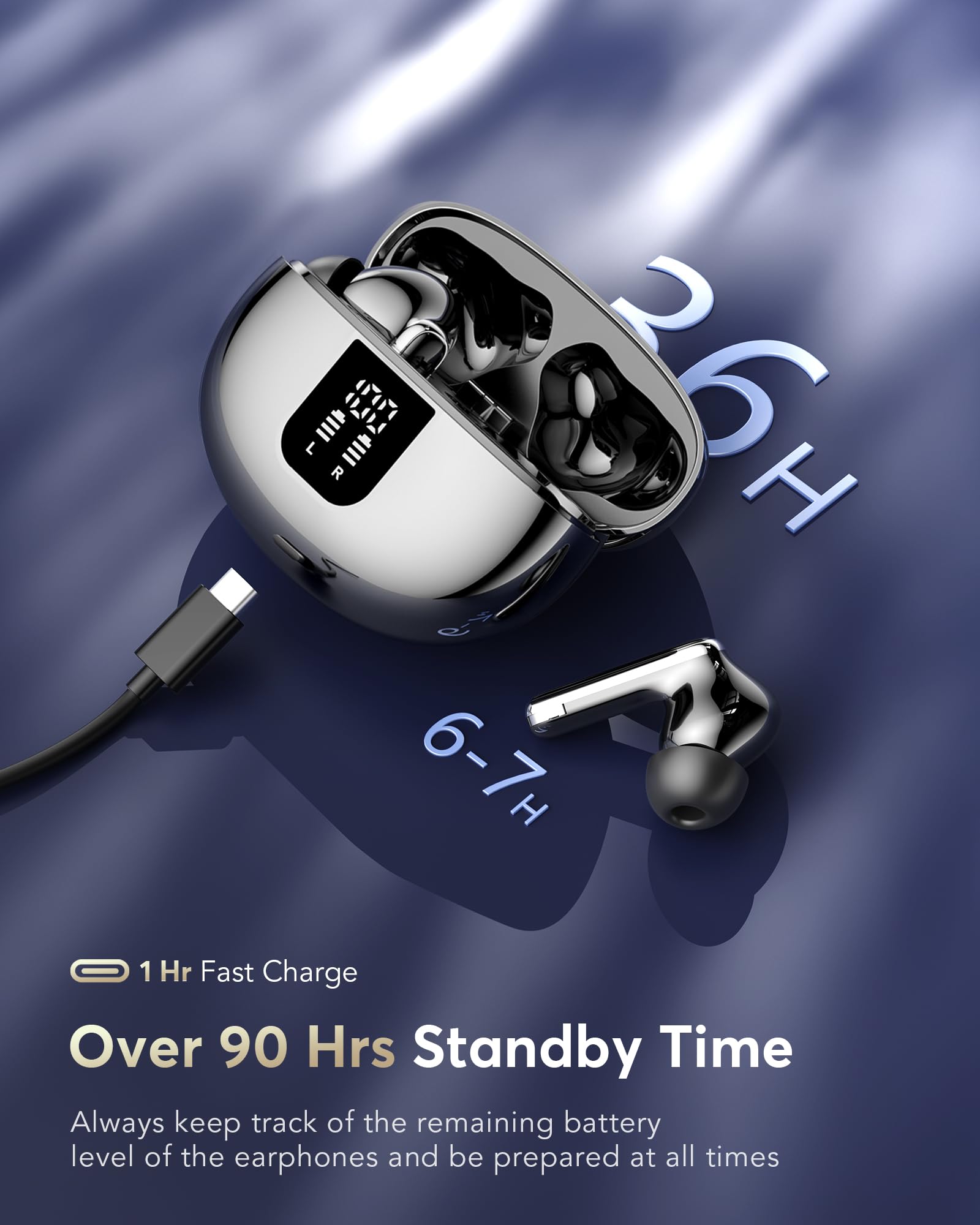 AI Translation Earbuds Real Time,144 Languages Accents Translator 36H Playtime 3-in-1 translation earphones 4 ANC Mic for Audifonos Traductores Inglés Español, Bluetooth 5.4 Earphones iOS & Android - Image 7